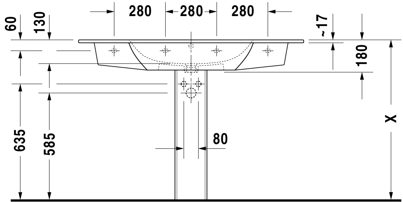 Wandwaschtisch „ME by Starck“, mit Überlauf, Hahnlochposition mittig in Weiß Hochglanz Wandwaschtisch „ME by Starck“, mit Überlauf, Hahnlochposition mittig in Weiß Hochglanz