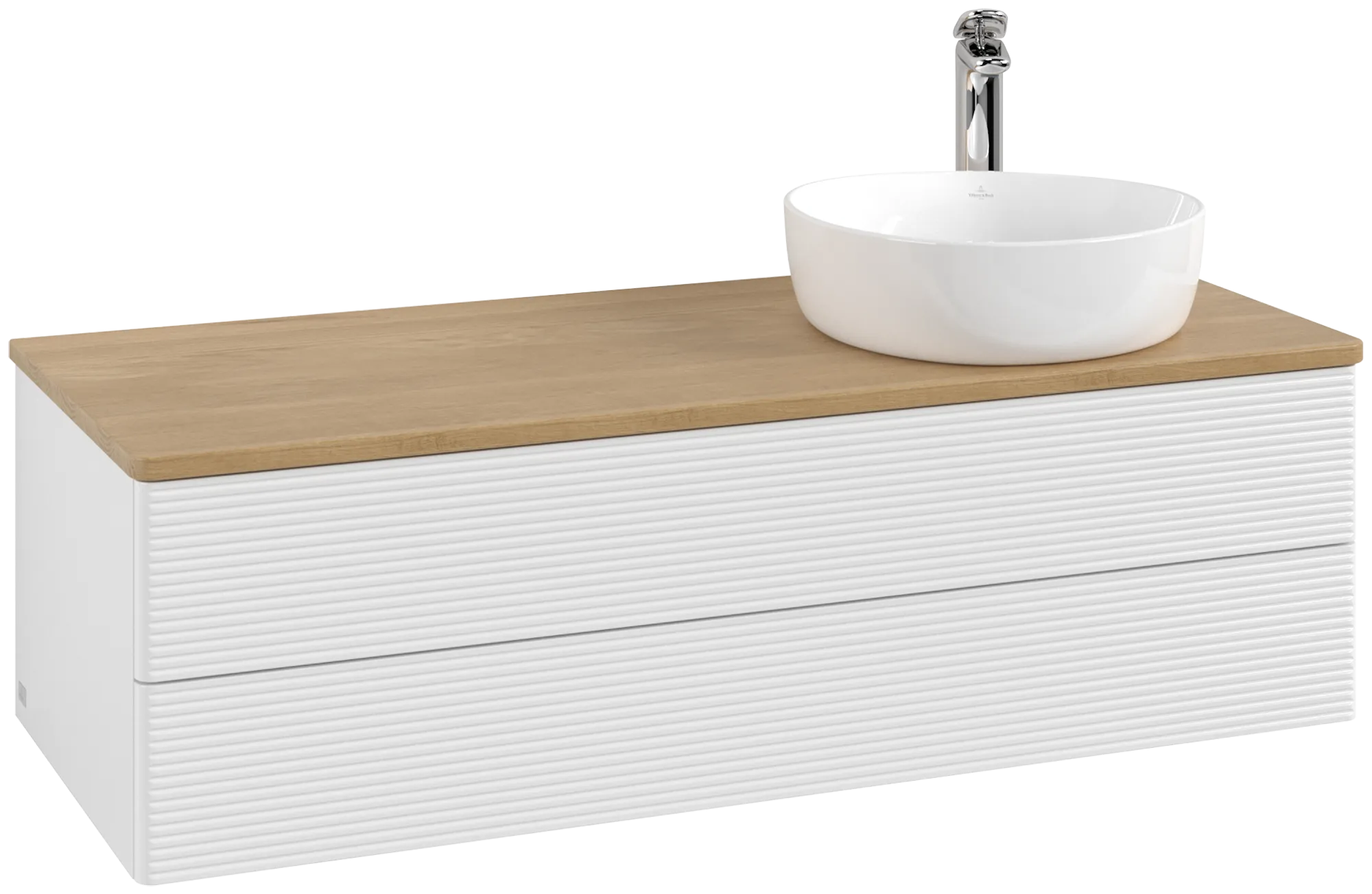 Villeroy & Boch Antao Waschbeckenunterschrank L23_5 1200x360x500mm Glossy White Lacquer / Honey Oak