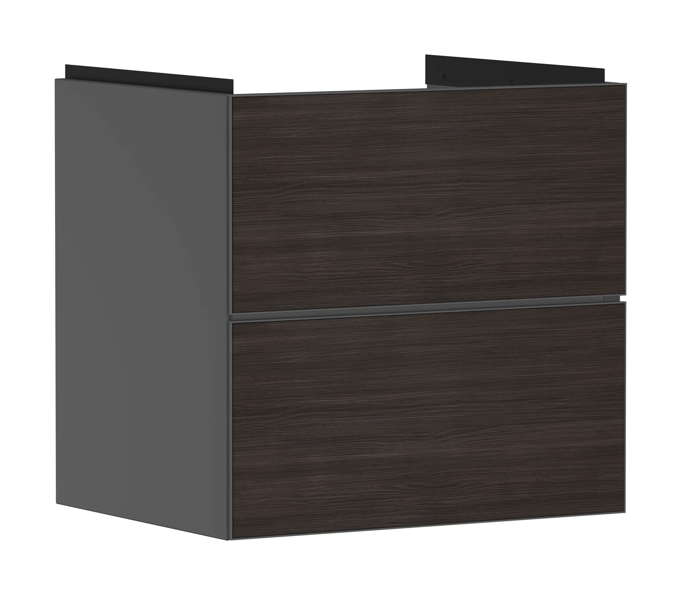 Hansgrohe Xevolos E Waschtischunterschrank Schiefergrau Matt 580/475 mm mit 2 Schubkästen