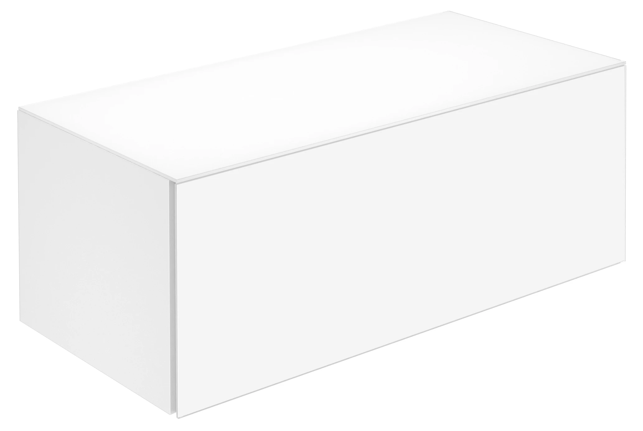 KEUCO Sideboard mit Auszug „X-Line“ Inox (Glas, satiniert), Inox (Lack, seidenmatt), ohne Beleuchtung 100 × 40 × 49 cm KEUCO Sideboard mit Auszug „X-Line“ Inox (Glas, satiniert), Inox (Lack, seidenmatt), ohne Beleuchtung 100 × 40 × 49 cm