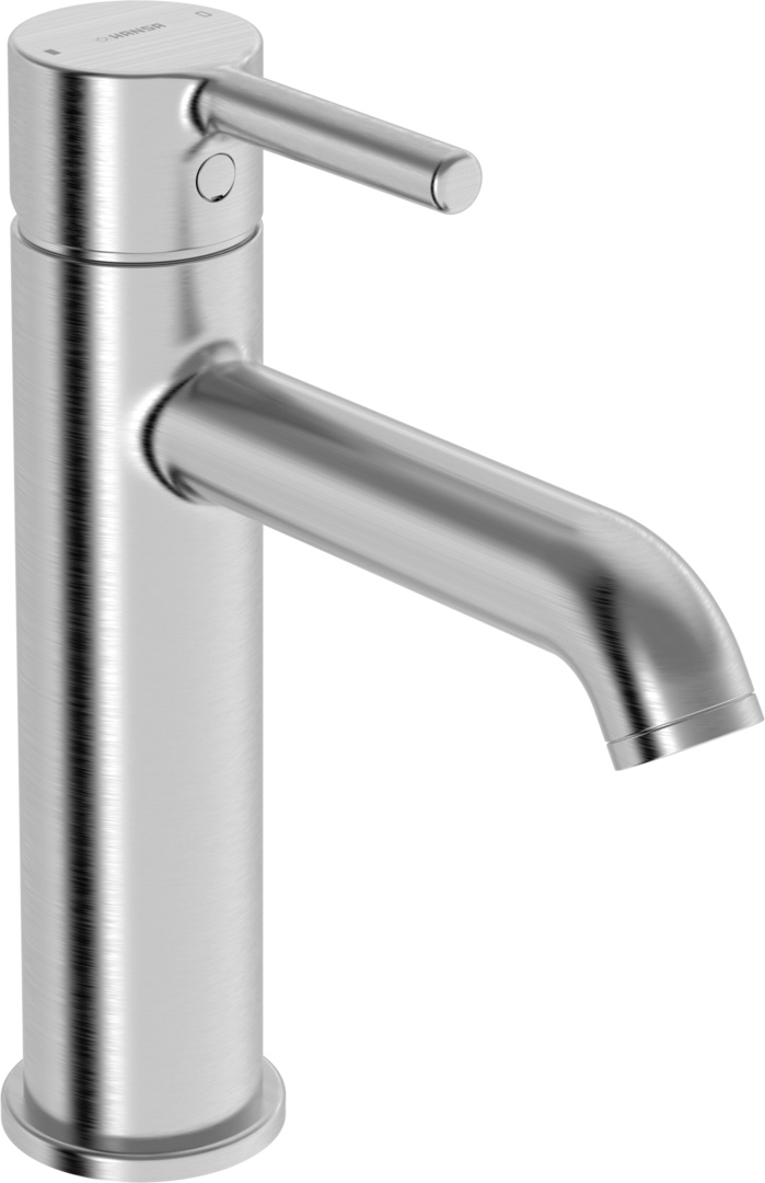 Einhand-Waschtischarmatur „Vantis Style“ Ausladung 133 mm in Stahl gebürstet Einhand-Waschtischarmatur „Vantis Style“ Ausladung 133 mm in Stahl gebürstet