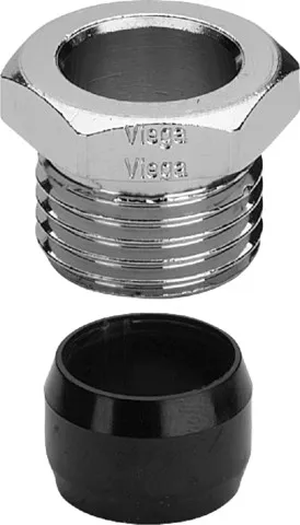 Viega „Sanfix“ Anschlussverschraubung für Kupferrohr, Stahlrohr vernickelt 15 mm × 1/2″ Viega „Sanfix“ Anschlussverschraubung für Kupferrohr, Stahlrohr vernickelt 15 mm × 1/2″