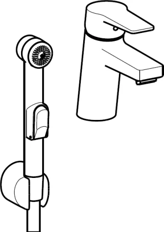 HansaTWIST Einhebelmischer Waschtischbatterie HansaTWIST 0930 Ausladung 121 mm DN15 Chrom