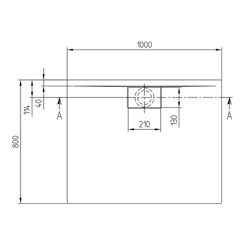 Villeroy & Boch Duschwanne inkl. Wannenträger und Ablaufgarnitur „Architectura MetalRim“ 100 × 80 cm