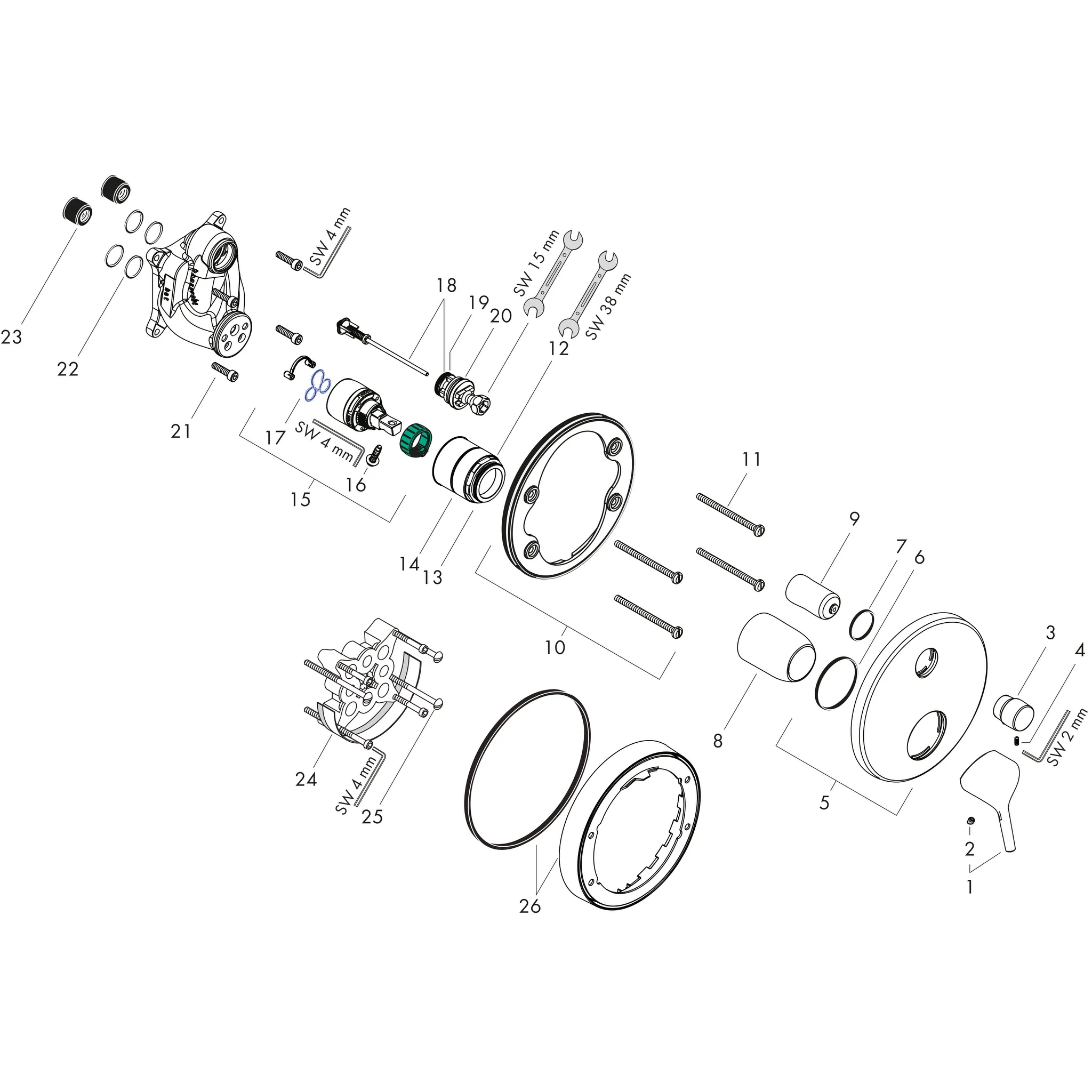 Wannenmischer Unterputz Talis S Fertigset chrom Wannenmischer Unterputz Talis S Fertigset chrom