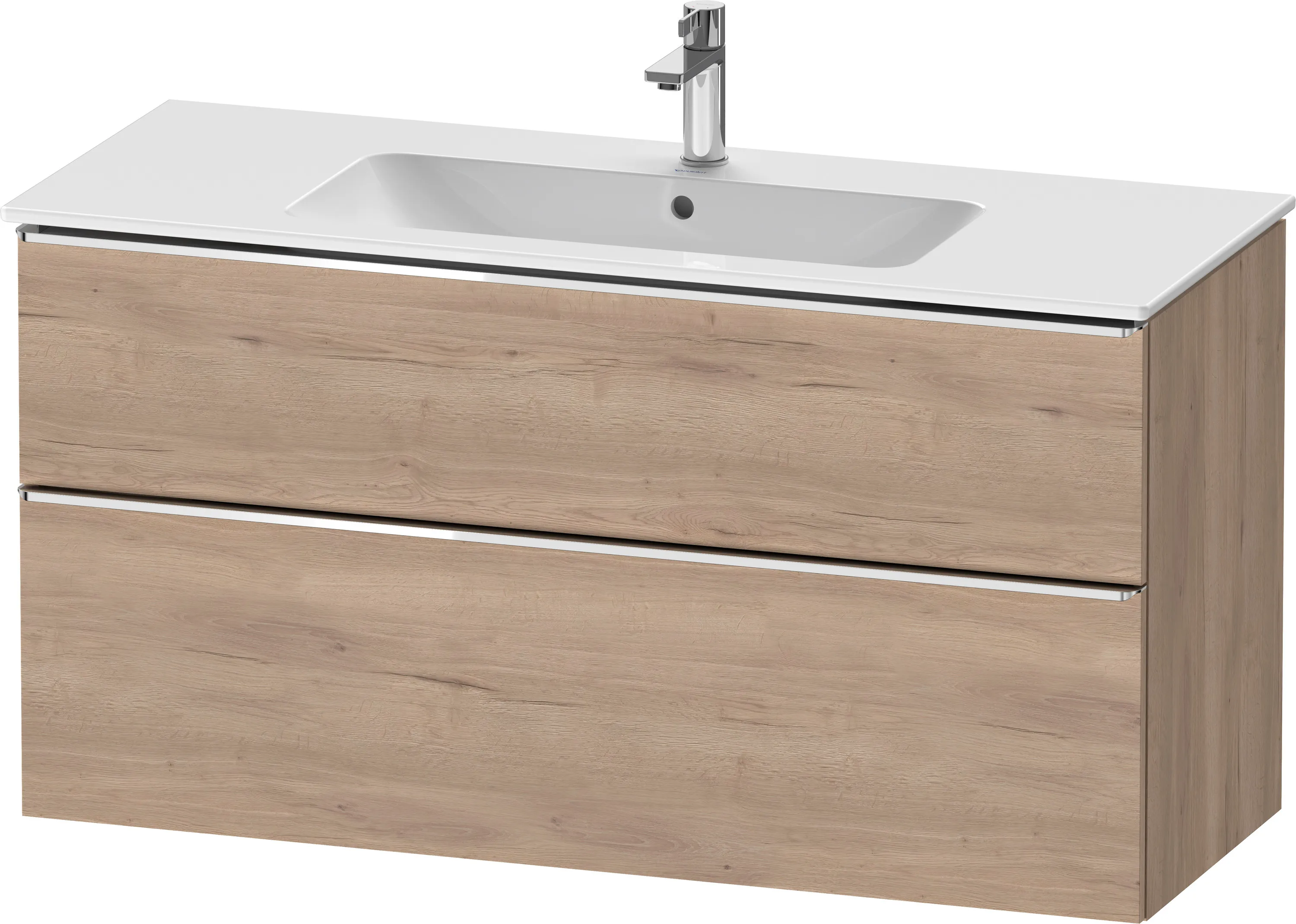 Duravit Waschtischunterschrank wandhängend „D-Neo“ 121 × 62,5 × 46,2 cm Eiche Marmoriert