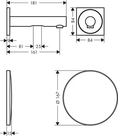 Waschtischmischer Unterputz Axor Uno Elektronik chrom kurz Auslauf Waschtischmischer Unterputz Axor Uno Elektronik chrom kurz Auslauf
