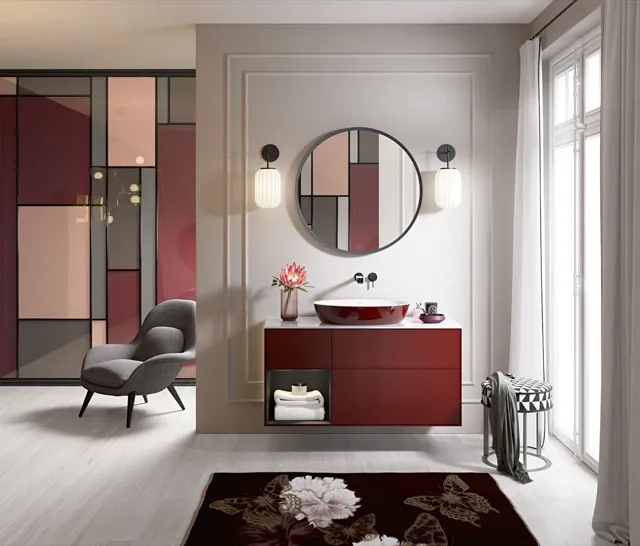 Villeroy & Boch Aufsatzwaschtisch aus TitanCeram „Artis“ 610 × 410 × 130 mm in Bordeaux Villeroy & Boch Aufsatzwaschtisch aus TitanCeram „Artis“ 610 × 410 × 130 mm in Bordeaux