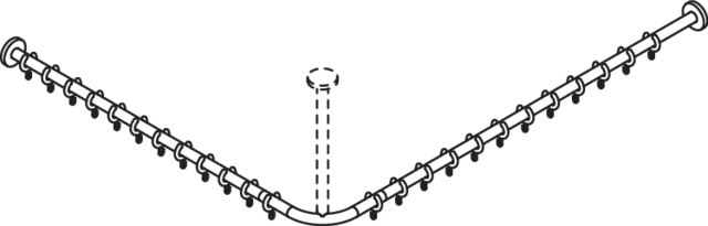Vorhangstange des Systems 900, Edelstahl, pulverbeschichtet, Achsmaß 987 x 1187 mm, kürzbar, D: 25 mm, mit 24 Vorhangringen aus POM, in Farbe DC (Schwarz tiefmatt) Vorhangstange des Systems 900, Edelstahl, pulverbeschichtet, Achsmaß 987 x 1187 mm, kürzbar, D: 25 mm, mit 24 Vorhangringen aus POM, in Farbe DC (Schwarz tiefmatt)