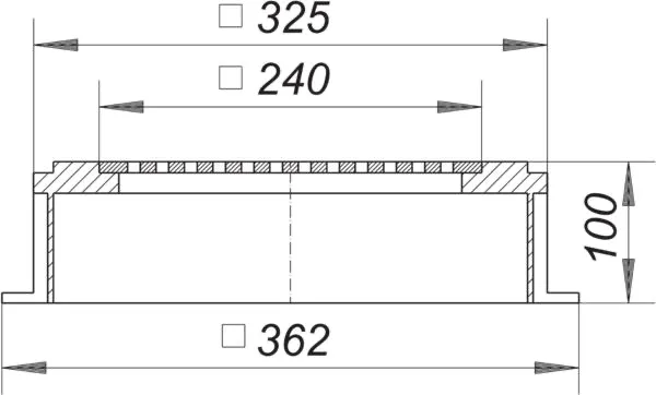 Drainage-Aufsatz, 362 x 362 mm Drainage-Aufsatz, 362 x 362 mm