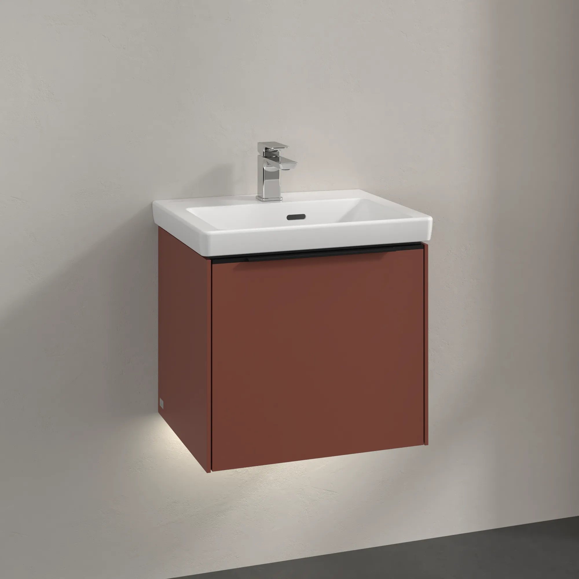 Villeroy & Boch Waschtischunterschrank „Subway 3.0“ für Schrankwaschtisch 473 × 429 × 407,5 mm Wine Red, für Becken mittig Villeroy & Boch Waschtischunterschrank „Subway 3.0“ für Schrankwaschtisch 473 × 429 × 407,5 mm Wine Red, für Becken mittig
