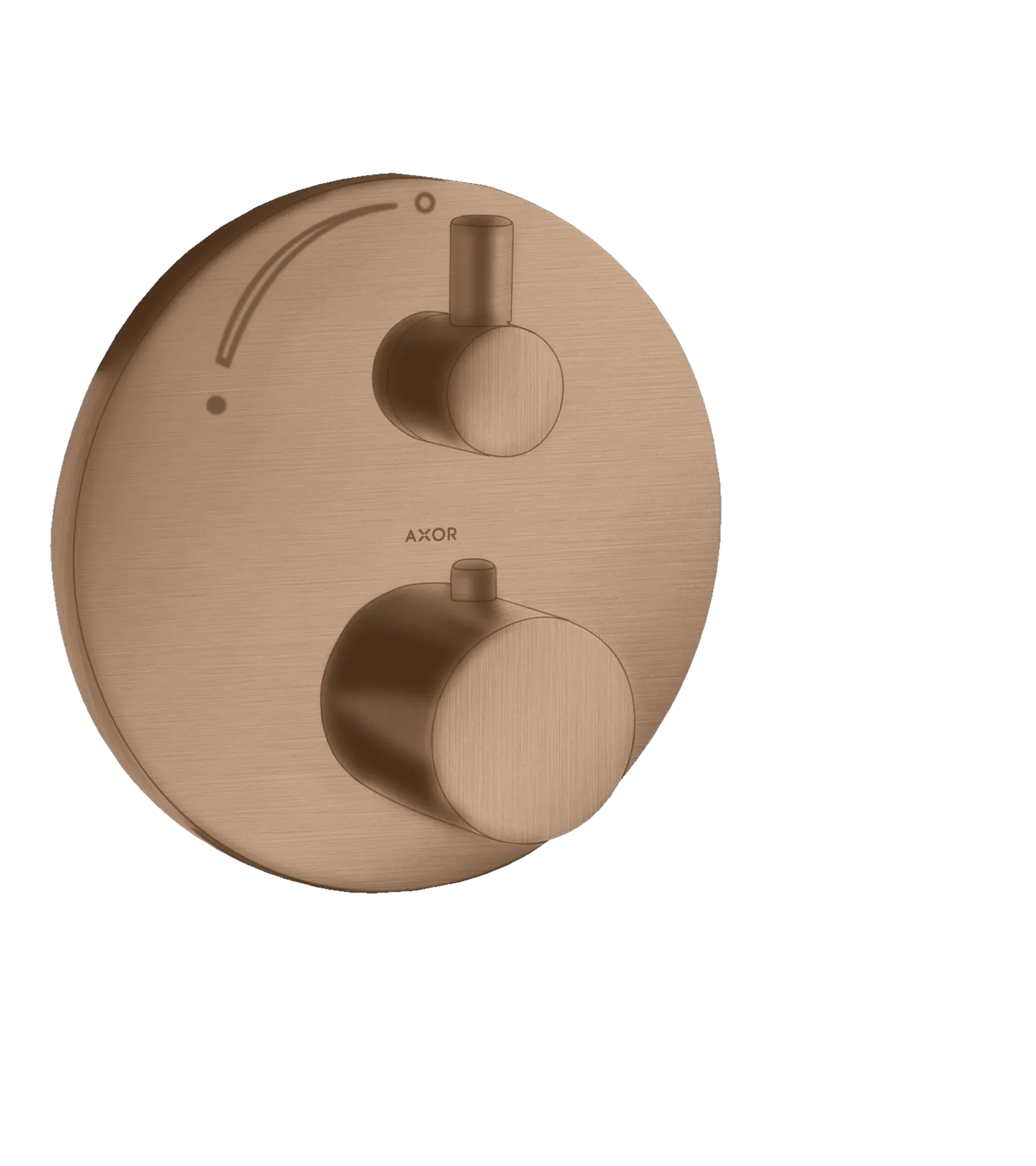 Hansgrohe AXOR Uno Thermostat Unterputz mit Absperrventil, Brushed Red Gold