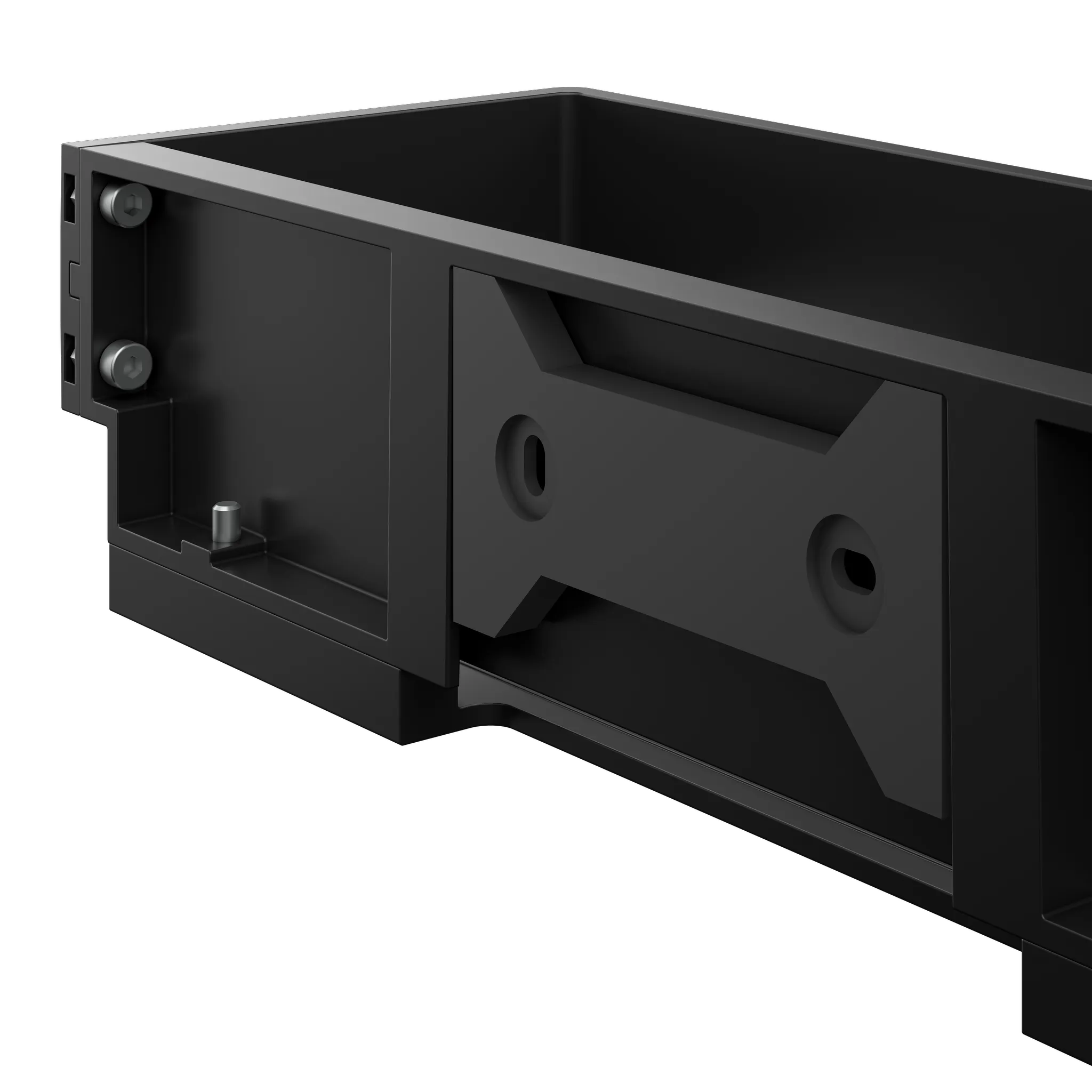 KEUCO EDITION 11 Duschablage mit Glasabzieher schwarz matt