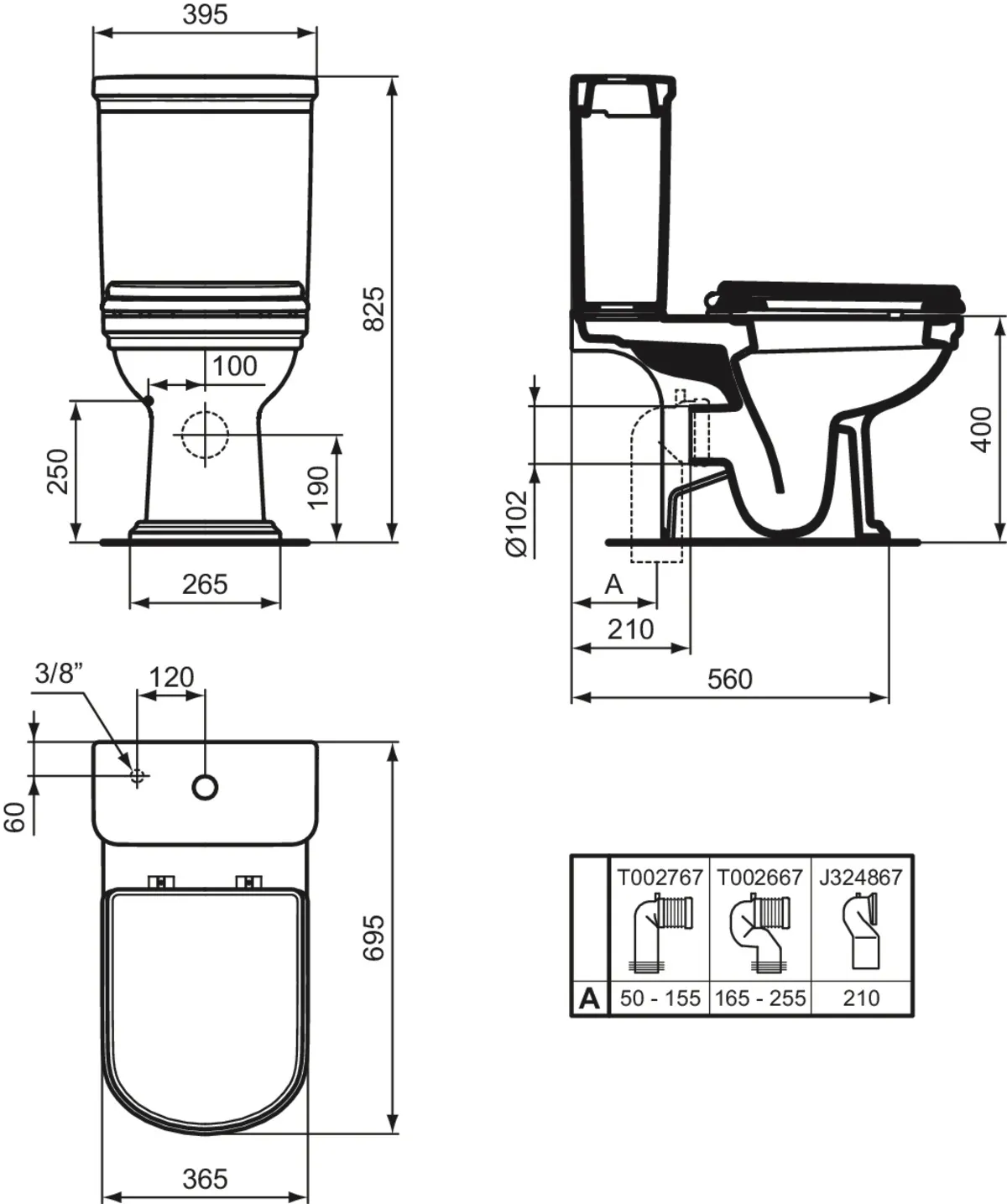 Spülkasten „Calla“ 39,5 × 18 cm Spülkasten „Calla“ 39,5 × 18 cm