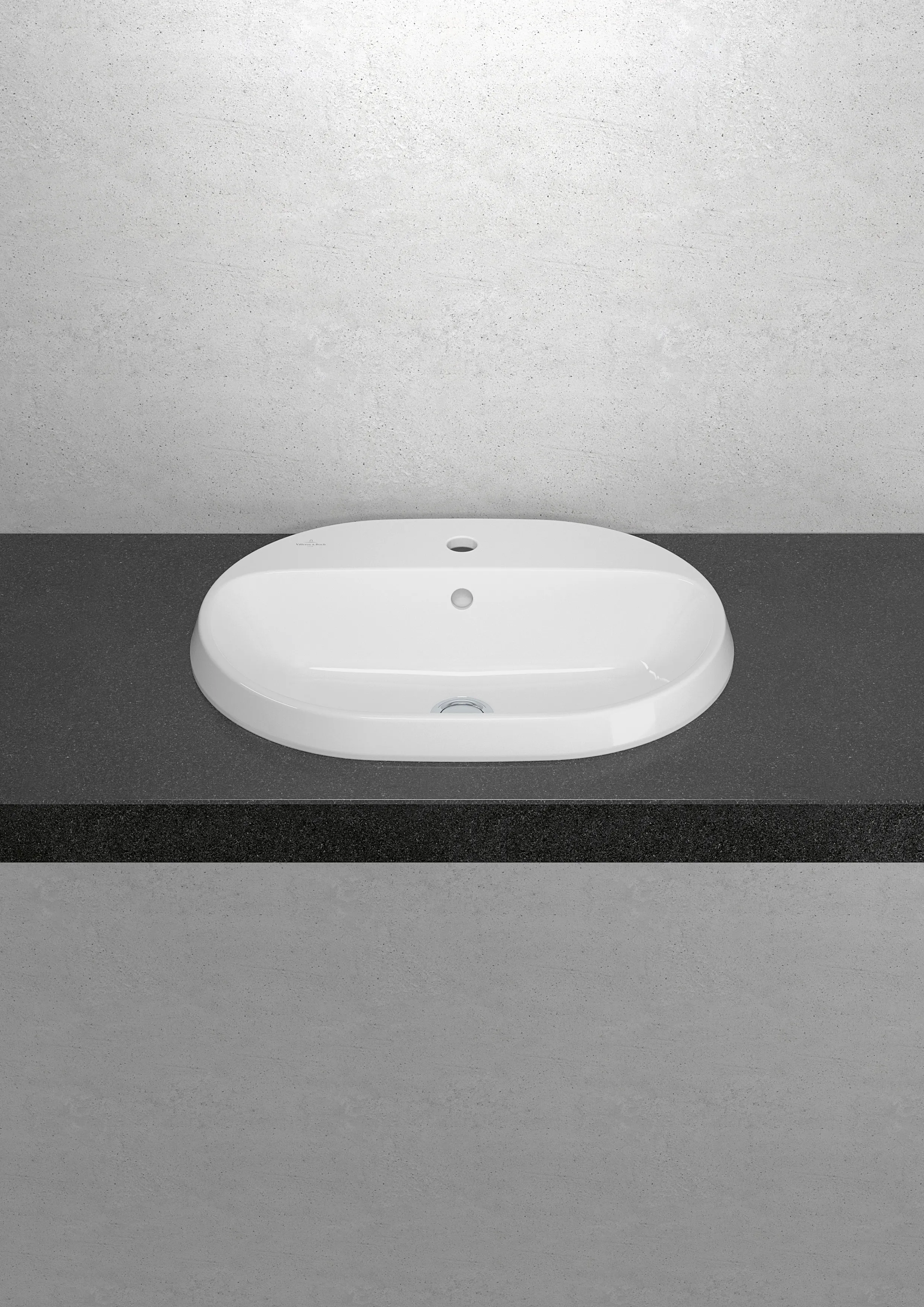 Villeroy & Boch Einbauwaschtisch „Architectura“ mit 1×1 Hahnlochbohrung, 600 × 450 × 170 mm, mit Hahnlochbohrung, Hahnlochposition mittig in Weiß Alpin Villeroy & Boch Einbauwaschtisch „Architectura“ mit 1×1 Hahnlochbohrung, 600 × 450 × 170 mm, mit Hahnlochbohrung, Hahnlochposition mittig in Weiß Alpin
