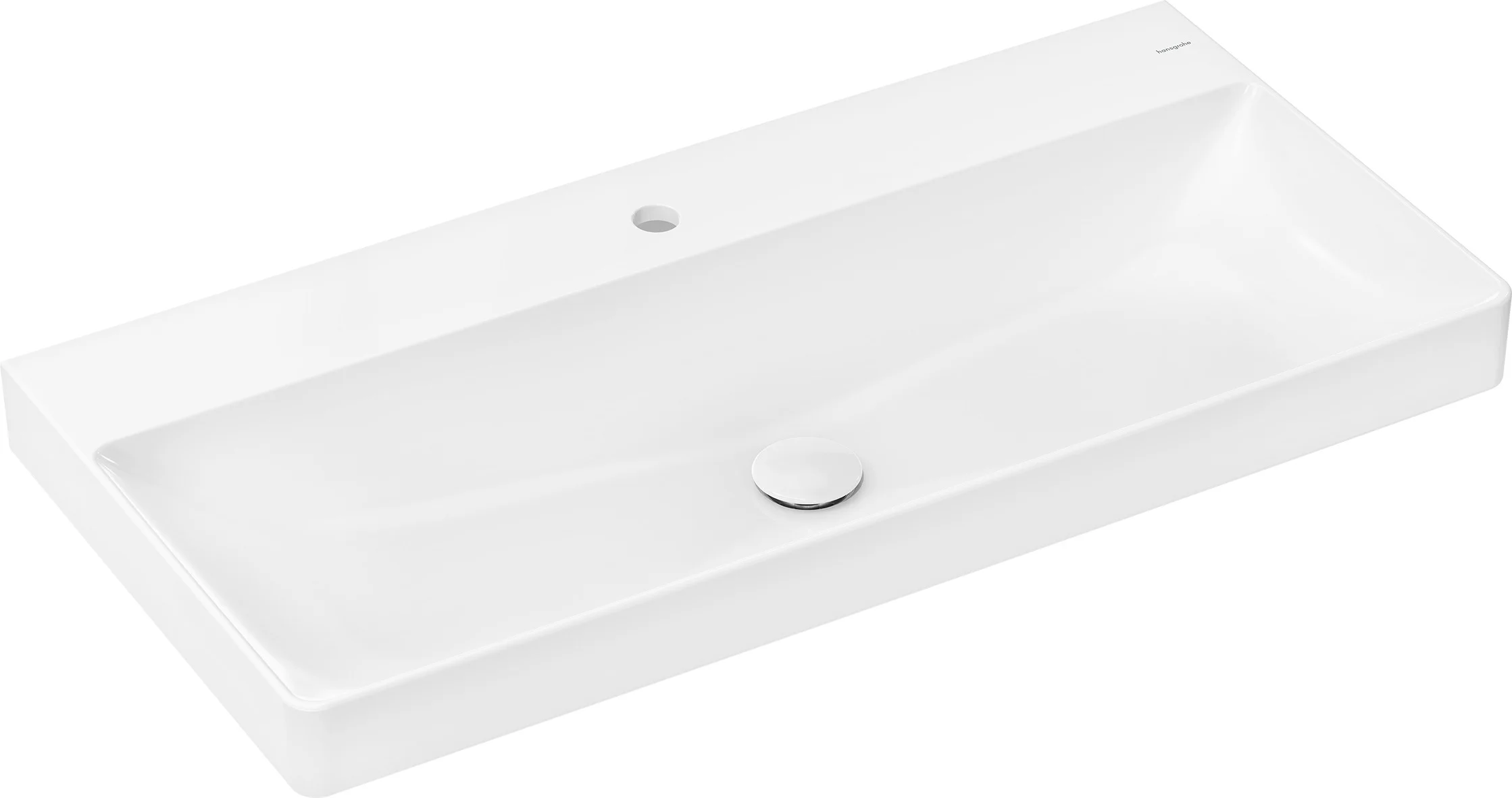 Hansgrohe Xelu Q Aufsatzwaschtisch, geschliffen, 1000x480 mm, weiß, SmartClean, ohne Überlauf