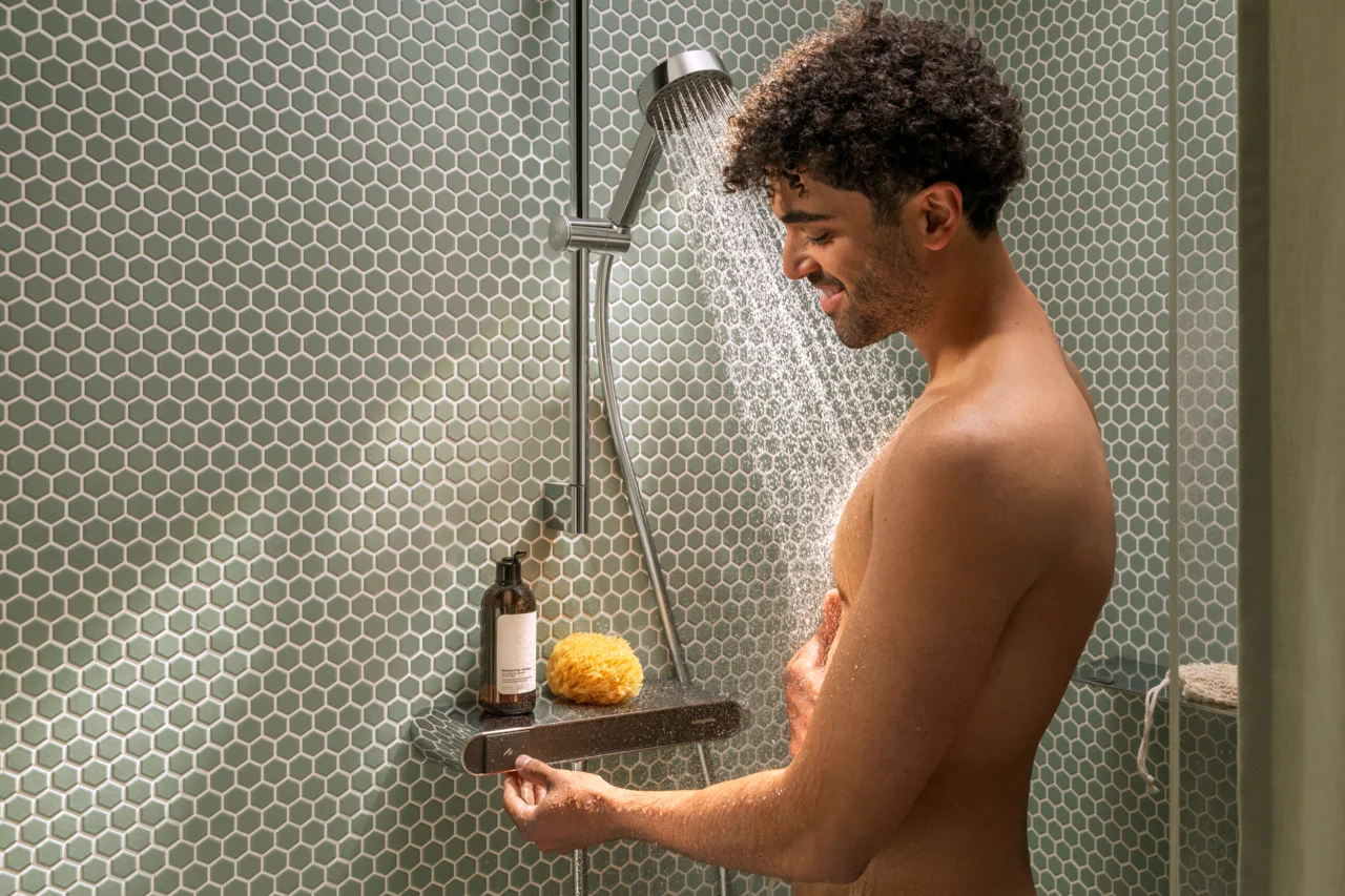 Activera Select S Brausesystem Aufputz 95 2jet EcoSmart mit ShowerTablet Select 360 und Brausestange 65 cm, Oberfläche: Chrom Activera Select S Brausesystem Aufputz 95 2jet EcoSmart mit ShowerTablet Select 360 und Brausestange 65 cm, Oberfläche: Chrom