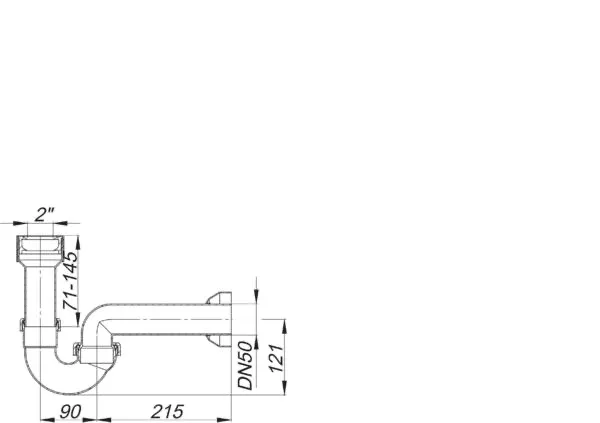 Ausgussbecken-/Urinal-Siphon 119, DN 50 Ausgussbecken-/Urinal-Siphon 119, DN 50