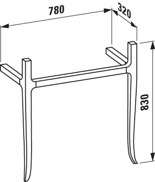 Laufen Waschtisch-Gestell „THE NEW CLASSIC“ 780 × 830 × 320 mm Laufen Waschtisch-Gestell „THE NEW CLASSIC“ 780 × 830 × 320 mm
