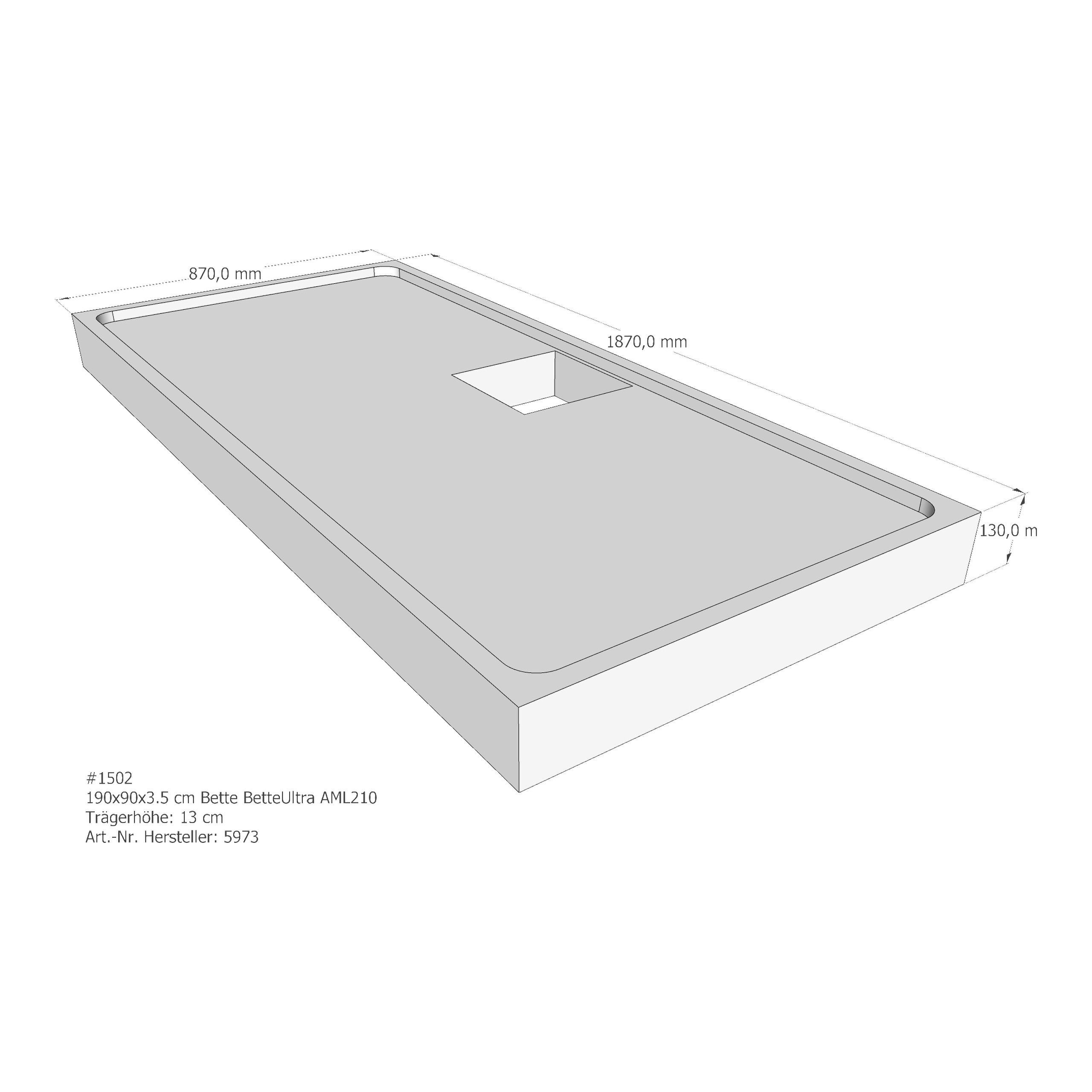 Duschwannenträger für Bette Ultra (superflach) 190 × 90 × 3,5 cm Duschwannenträger für Bette Ultra (superflach) 190 × 90 × 3,5 cm