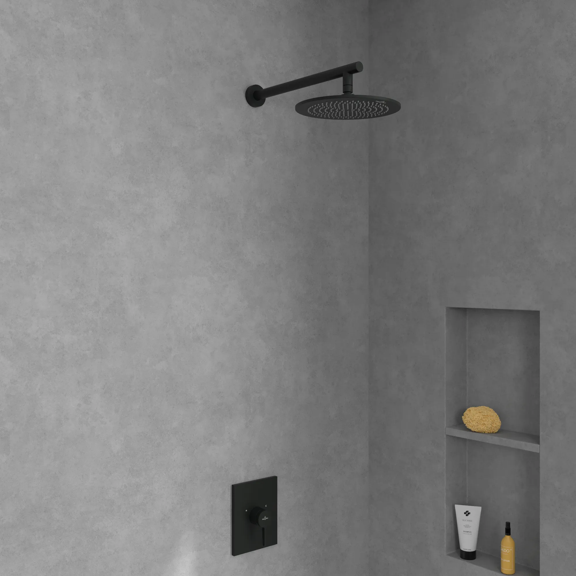 Einhand-Unterputz-Armatur „Conum“ 11,9 cm in Matt Black Einhand-Unterputz-Armatur „Conum“ 11,9 cm in Matt Black