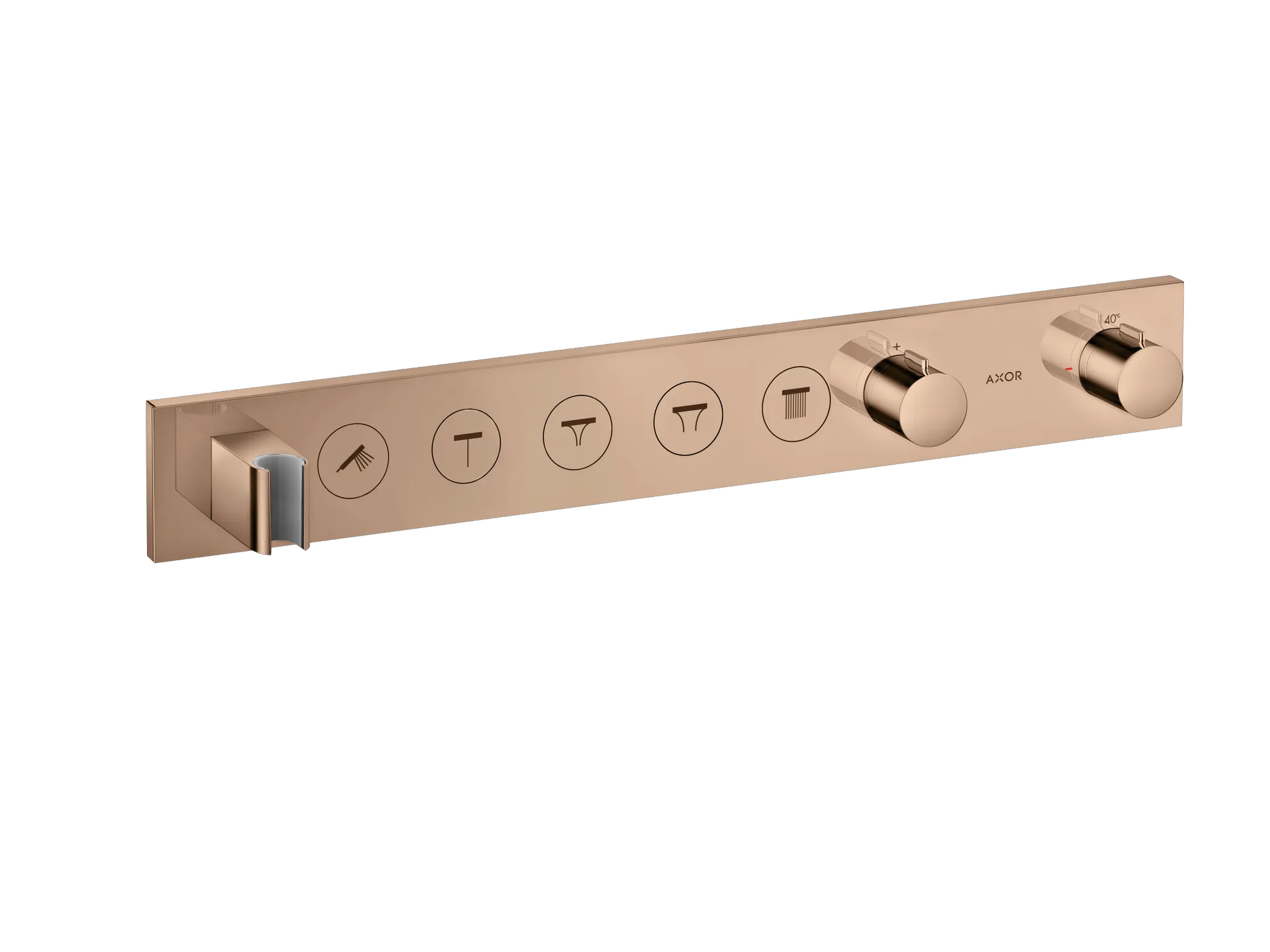 Hansgrohe AXOR ShowerSolutions Thermostatmodul Select 670⁄90 Unterputz für 5 Verbraucher, Polished Red Gold