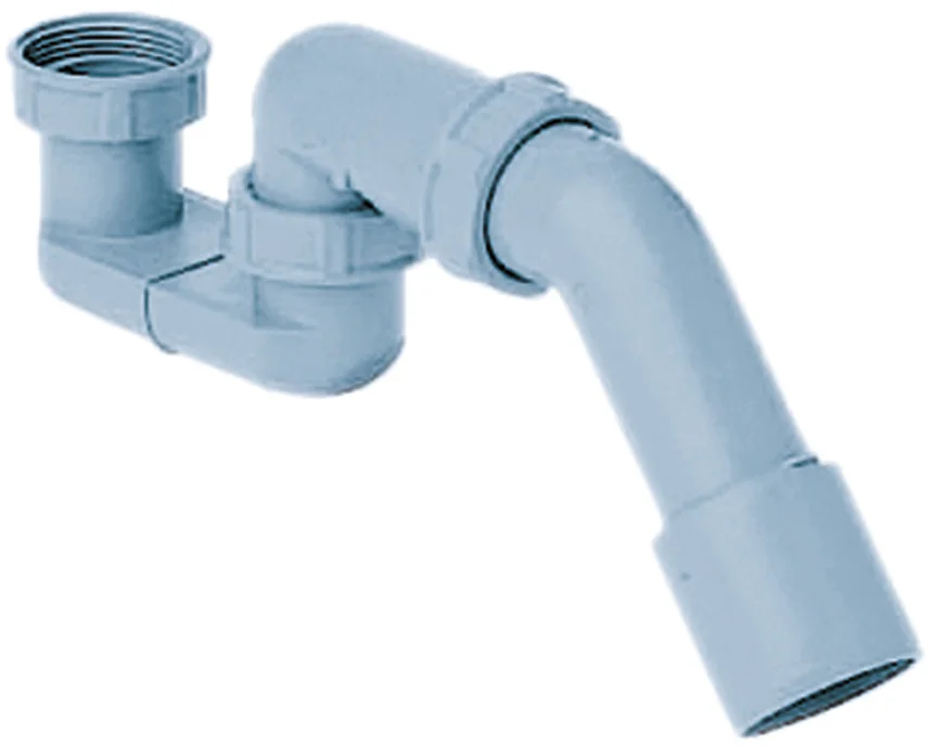 Hansgrohe Wannensiphon aus Hostalen PP, PE-Verschraubung G 1 1/2 x 40/50 mm, Stauwasserhöhe 50 mm