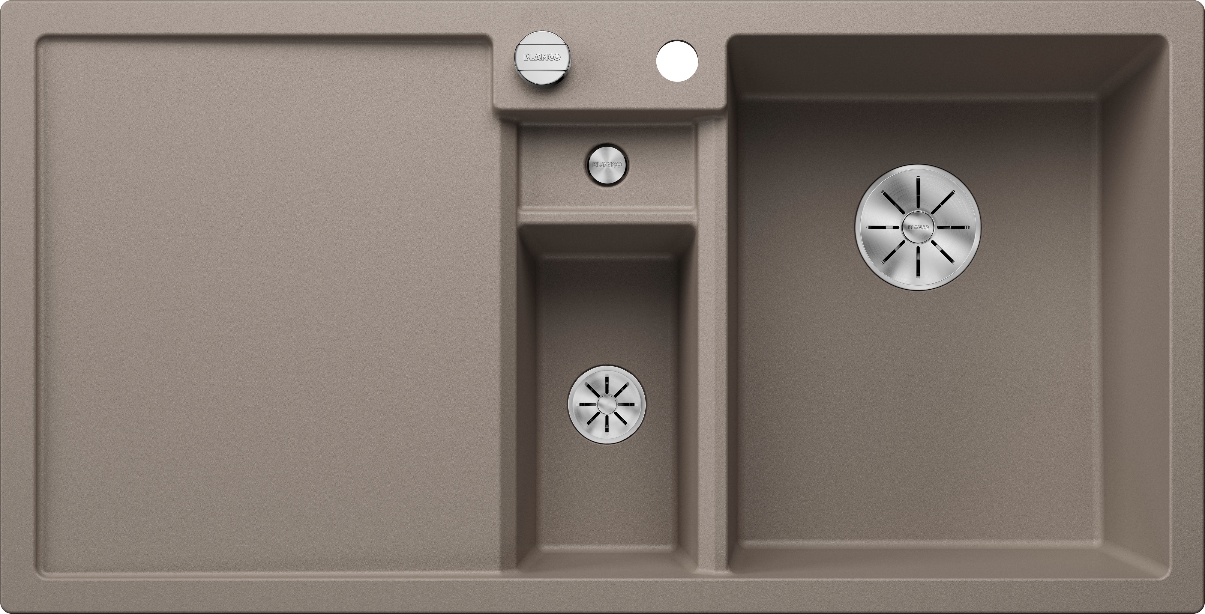 Küchenspülbecken „COLLECTIS“ 100 × 51 cm, rechts in tartufo Küchenspülbecken „COLLECTIS“ 100 × 51 cm, rechts in tartufo