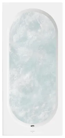 Villeroy & Boch Whirlwanne „O.novo“ mit Whirlsystem „Airpool Entry“ rechteck 160 × 70 cm, Fußablauf