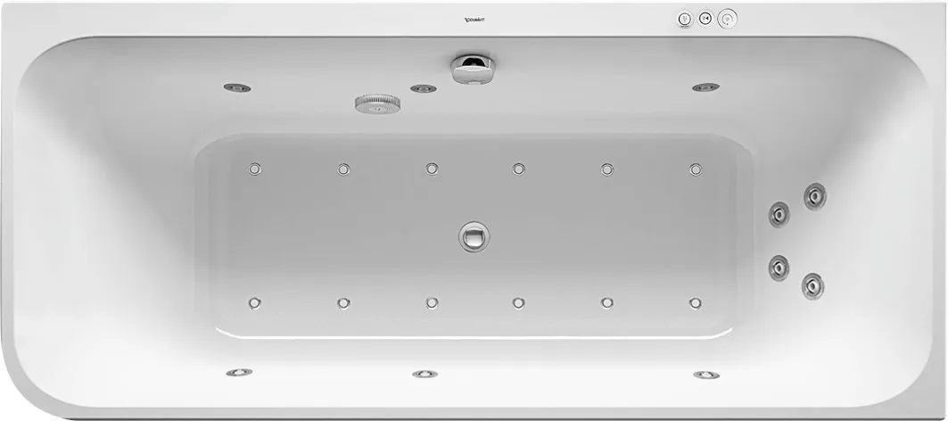 Duravit Whirlwanne „Happy D.2“ vorwand rechteck 1800 × 800 mm, rechts mit Combi-System P, in Weiß Ausführung: rechts / Whirlsystem: mit Combi-System P Duravit Whirlwanne „Happy D.2“ vorwand rechteck 1800 × 800 mm, rechts mit Combi-System P, in Weiß Ausführung: rechts / Whirlsystem: mit Combi-System P