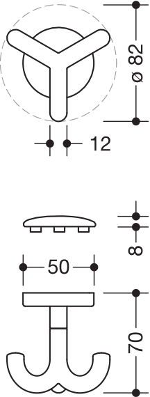 HEWI Dreifachhaken „Serie 477“