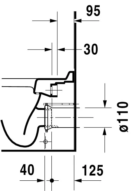 Stand-Tiefspül-WC „Starck 3“ 36 × 43 × 56 cm