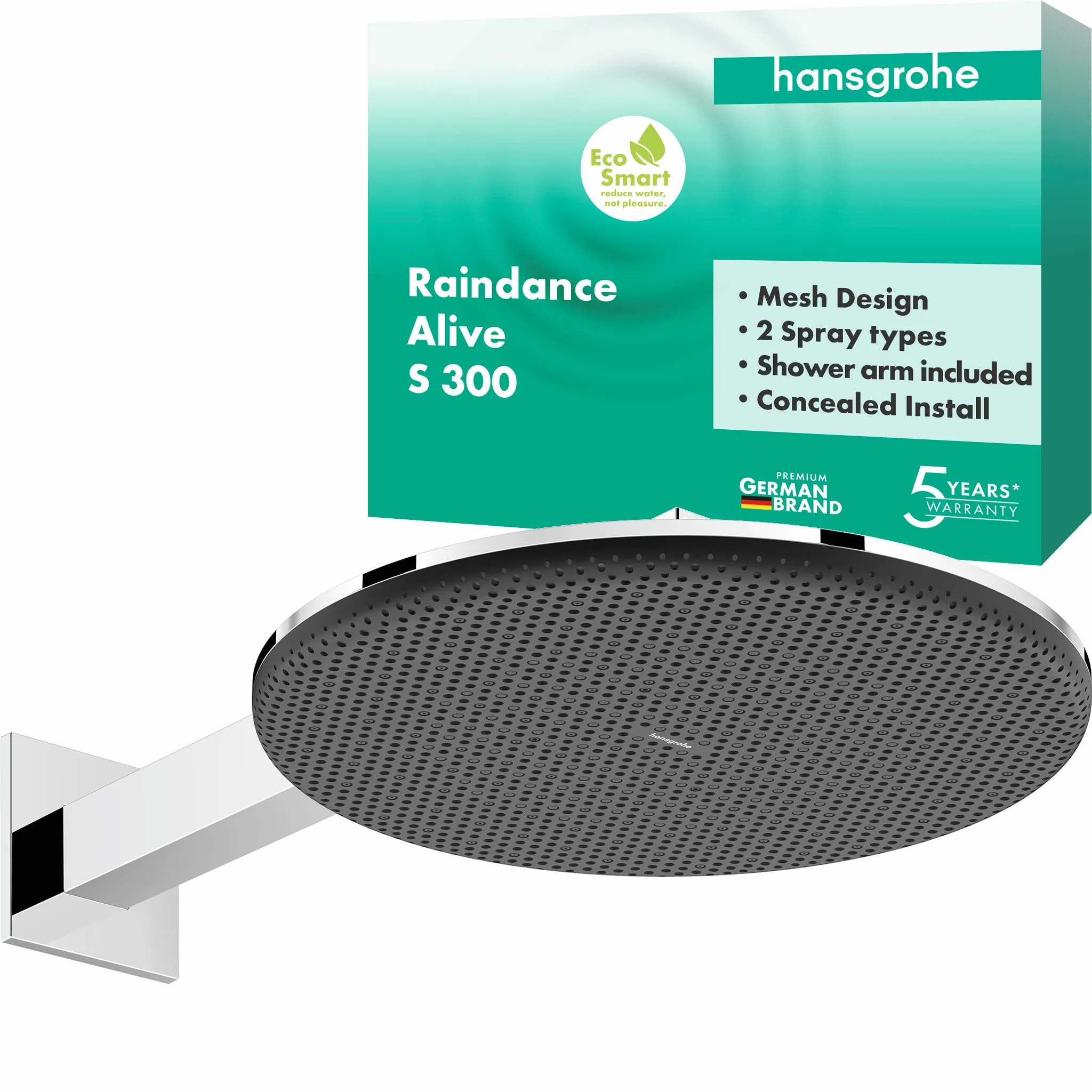 Hansgrohe Raindance Alive S Kopfbrause 300 2jet EcoSmart, chrom Hansgrohe Raindance Alive S Kopfbrause 300 2jet EcoSmart, chrom