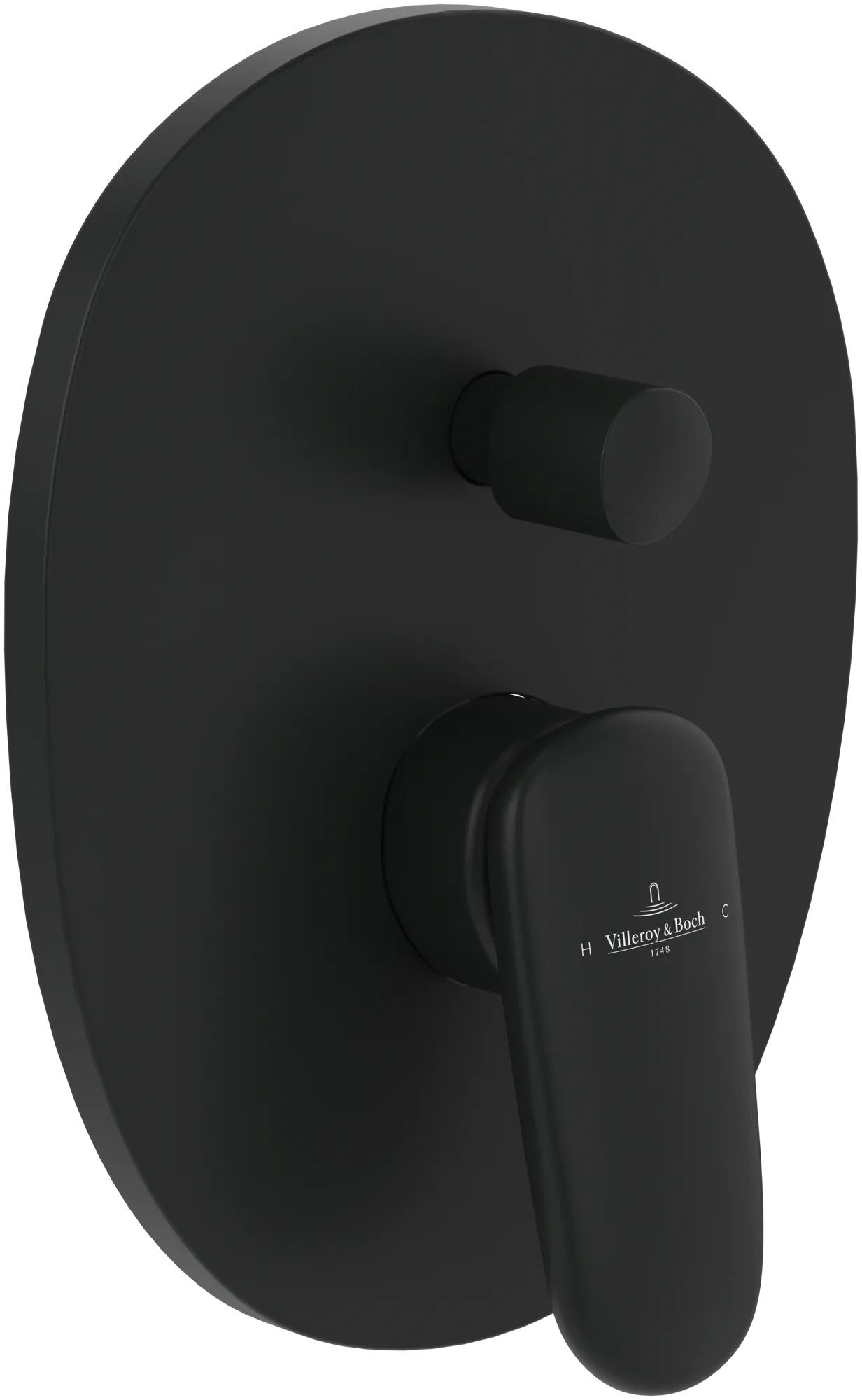 Villeroy & Boch Antao Unterputz-Einhebel-Armatur, rund, Matt Black, 184x221x57 mm Villeroy & Boch Antao Unterputz-Einhebel-Armatur, rund, Matt Black, 184x221x57 mm