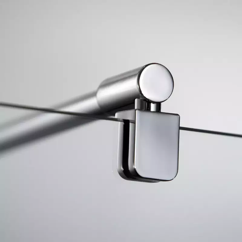 HSK Drehtür, pendelbar an Nebenteil „Aperto Pro“ Glas Bodennebel, Profile Chromoptik (Alu Hochglanz poliert), H: 2000 mm HSK Drehtür, pendelbar an Nebenteil „Aperto Pro“ Glas Bodennebel, Profile Chromoptik (Alu Hochglanz poliert), H: 2000 mm