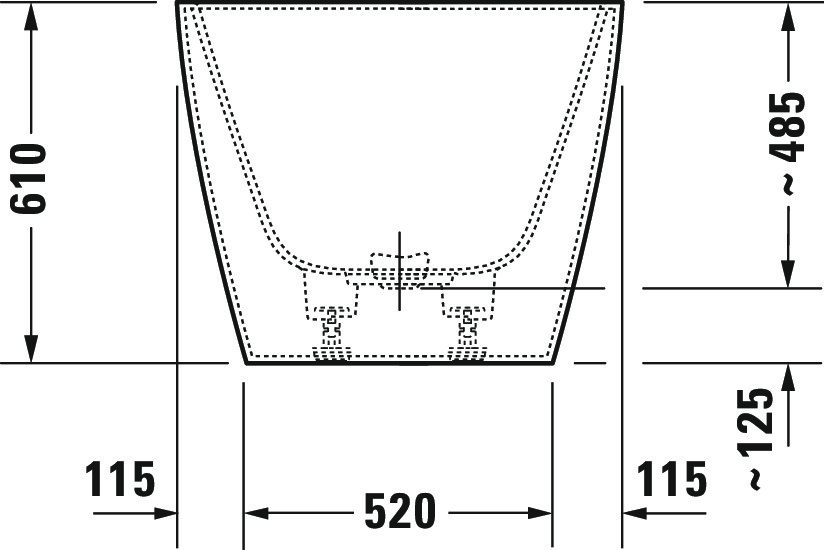 Duravit Badewanne „DuraSquare“ freistehend rechteck 160 × 75 cm in Weiß