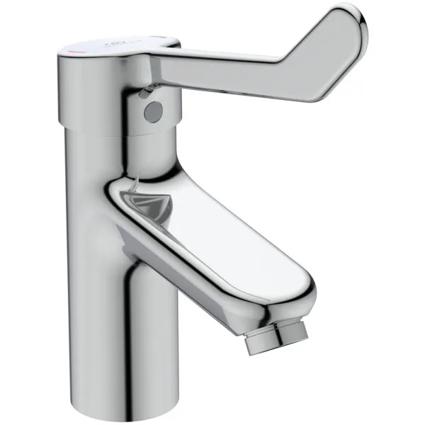 Waschtischarmatur Ceraplus mit Klinikhebel mit Ablaufgarnitur Ausladung 112mm Chrom Waschtischarmatur Ceraplus mit Klinikhebel mit Ablaufgarnitur Ausladung 112mm Chrom