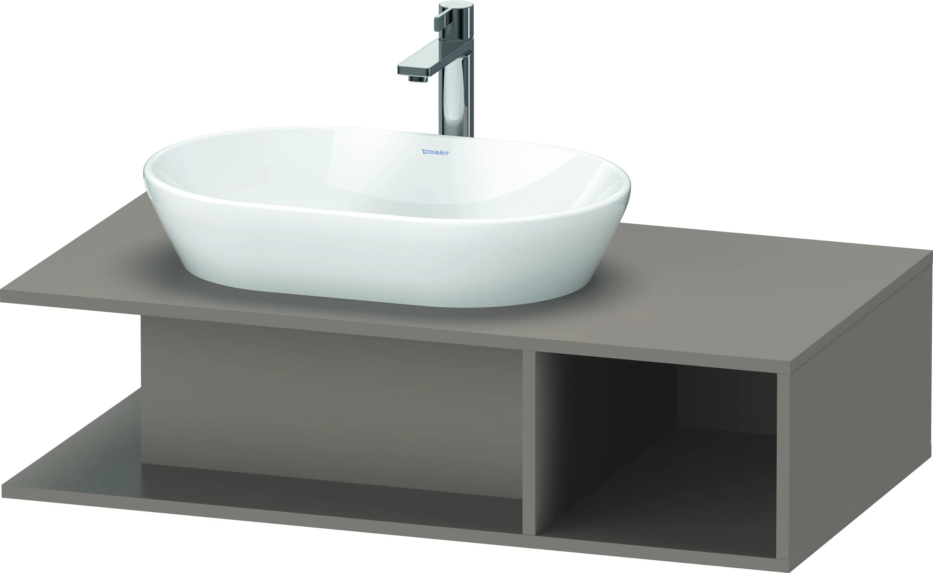 Duravit Waschtischunterschrank wandhängend „D-Neo“ 100 × 26 × 55 cm Basalt Matt