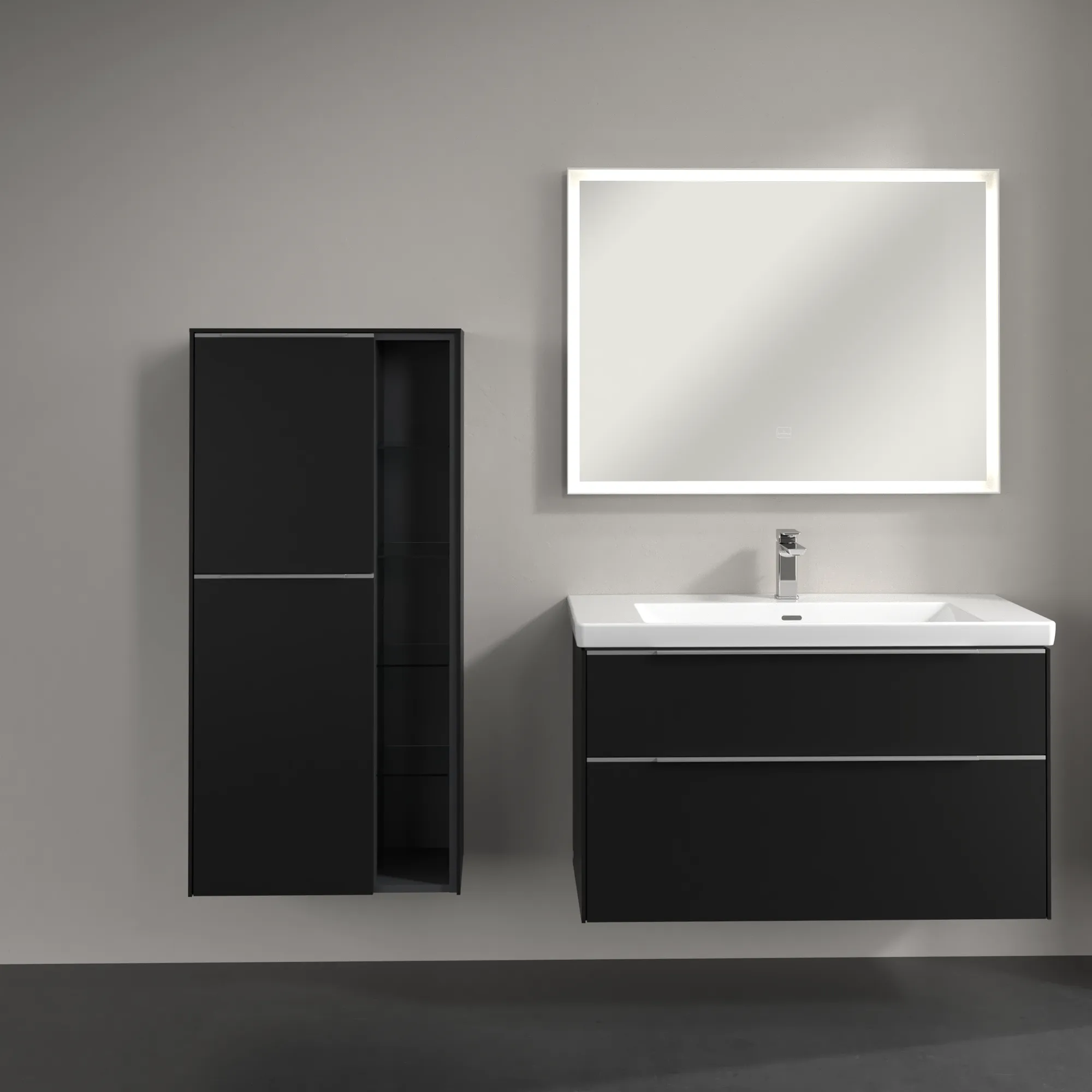 Villeroy & Boch Subway 3.0 Mittelschrank C59800, 574x1200x362mm, links Anschlag, Volcano Black