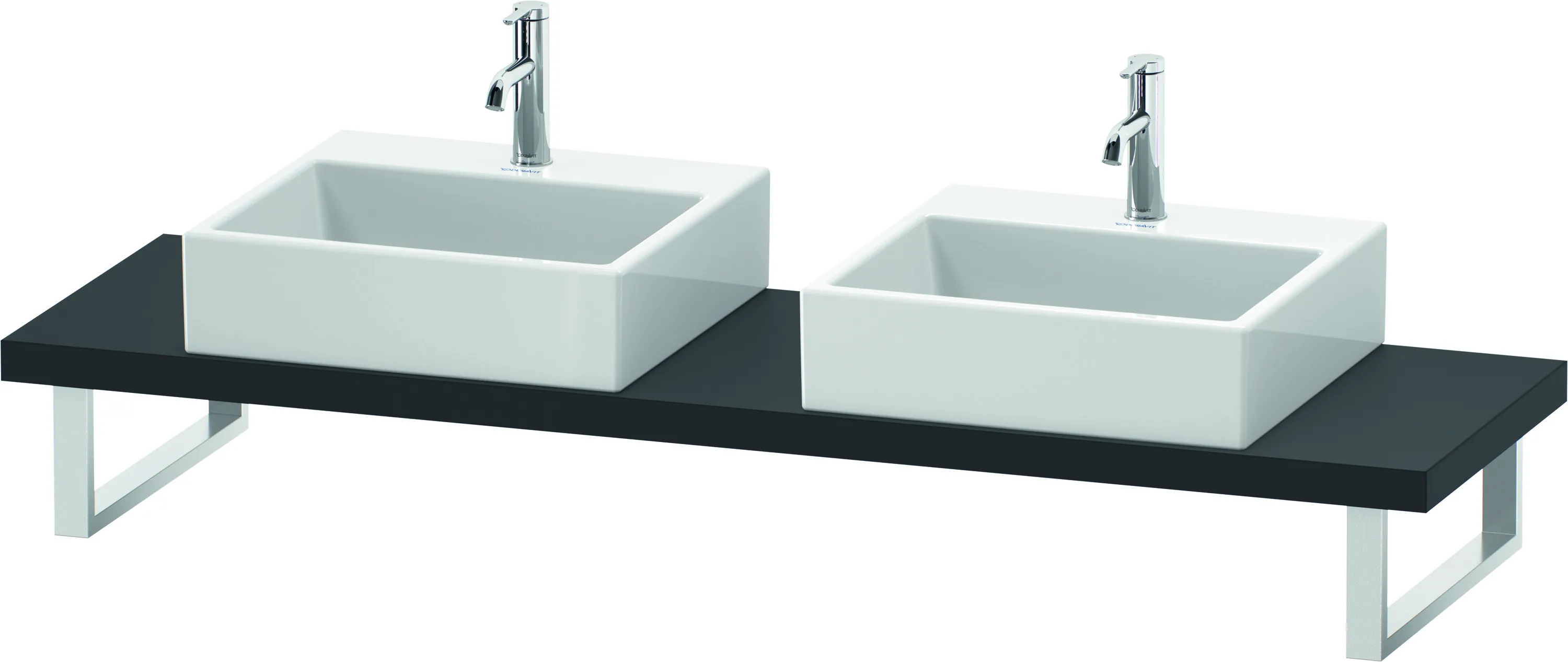 Duravit Konsole „L-Cube“ in Graphit Supermatt