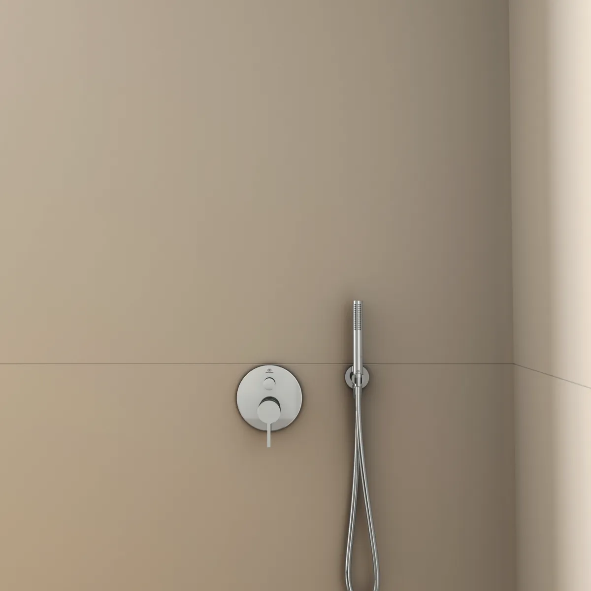 Ideal Standard Idealrain Atelier Wandhalter, runde Rosette, Handbrause & Brauseschlauch G1⁄2, Chrom Ideal Standard Idealrain Atelier Wandhalter, runde Rosette, Handbrause & Brauseschlauch G1⁄2, Chrom