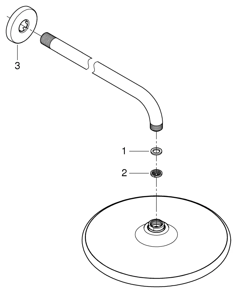 Grohe Tempesta 250 Kopfbrause-Set 380 mm matt black Grohe Tempesta 250 Kopfbrause-Set 380 mm matt black