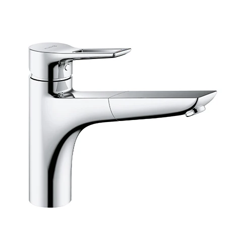 Kludi MIX Spültisch-Einhandmischer DN 15, chrom, herausziehbarer Auslauf, schwenkbar (110°), Keramik-Kartusche mit Heißwasserbegrenzung, Einlochmontage – Kludi GmbH & Co KG Kludi MIX Spültisch-Einhandmischer DN 15, chrom, herausziehbarer Auslauf, schwenkbar (110°), Keramik-Kartusche mit Heißwasserbegrenzung, Einlochmontage – Kludi GmbH & Co KG