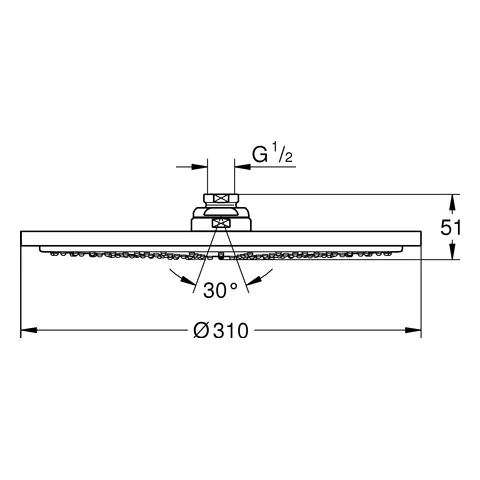 Grohe Rainshower Cosmopolitan 310 Kopfbrause 1 Strahlart chrom Grohe Rainshower Cosmopolitan 310 Kopfbrause 1 Strahlart chrom