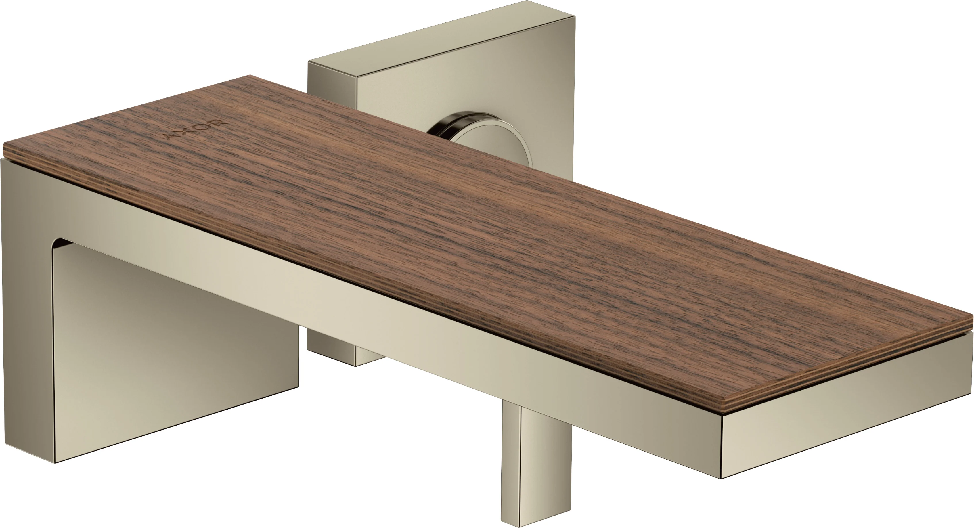 Hansgrohe AXOR MyEdition Platte 245 mm, Amerikanischer Nussbaum, abnehmbar