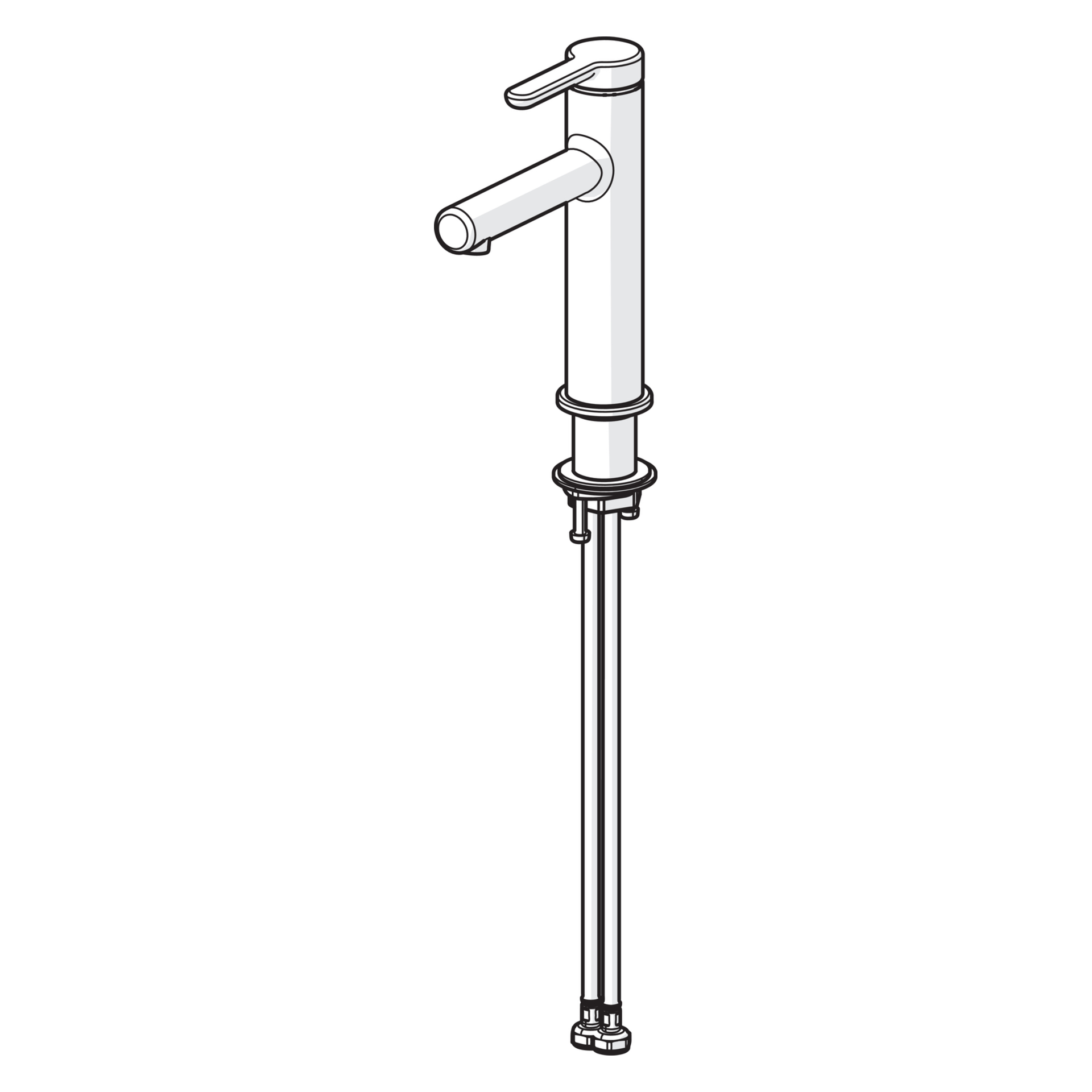 HA Einhebelmischer Waschtischbatterie HANSADESIGNO Style 5188 Ausladung 125 mm DN15 Chrom