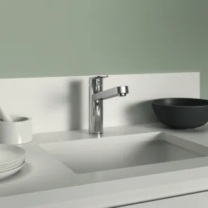 Küchenarmatur Ceraplan Ausladung 204mm mit hohem Rohrauslauf BlueStart Chrom Küchenarmatur Ceraplan Ausladung 204mm mit hohem Rohrauslauf BlueStart Chrom