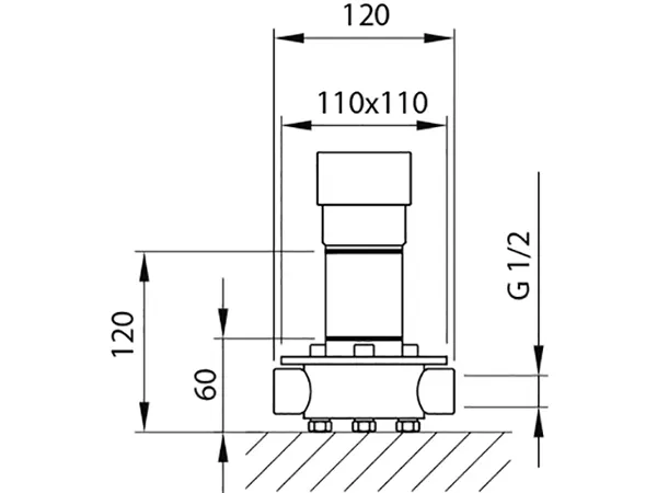 Rohbaukörper Kartell für Standarmatur H321331
