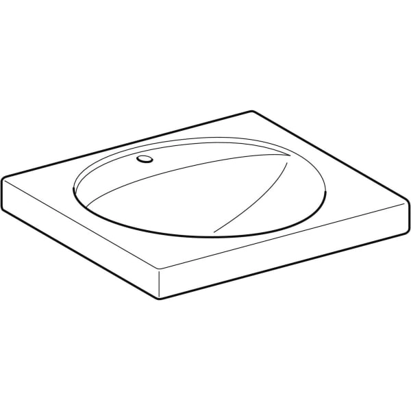 Wandwaschtisch mit Ablagefläche „Preciosa“, rechteckig 60 × 55 cm Wandwaschtisch mit Ablagefläche „Preciosa“, rechteckig 60 × 55 cm