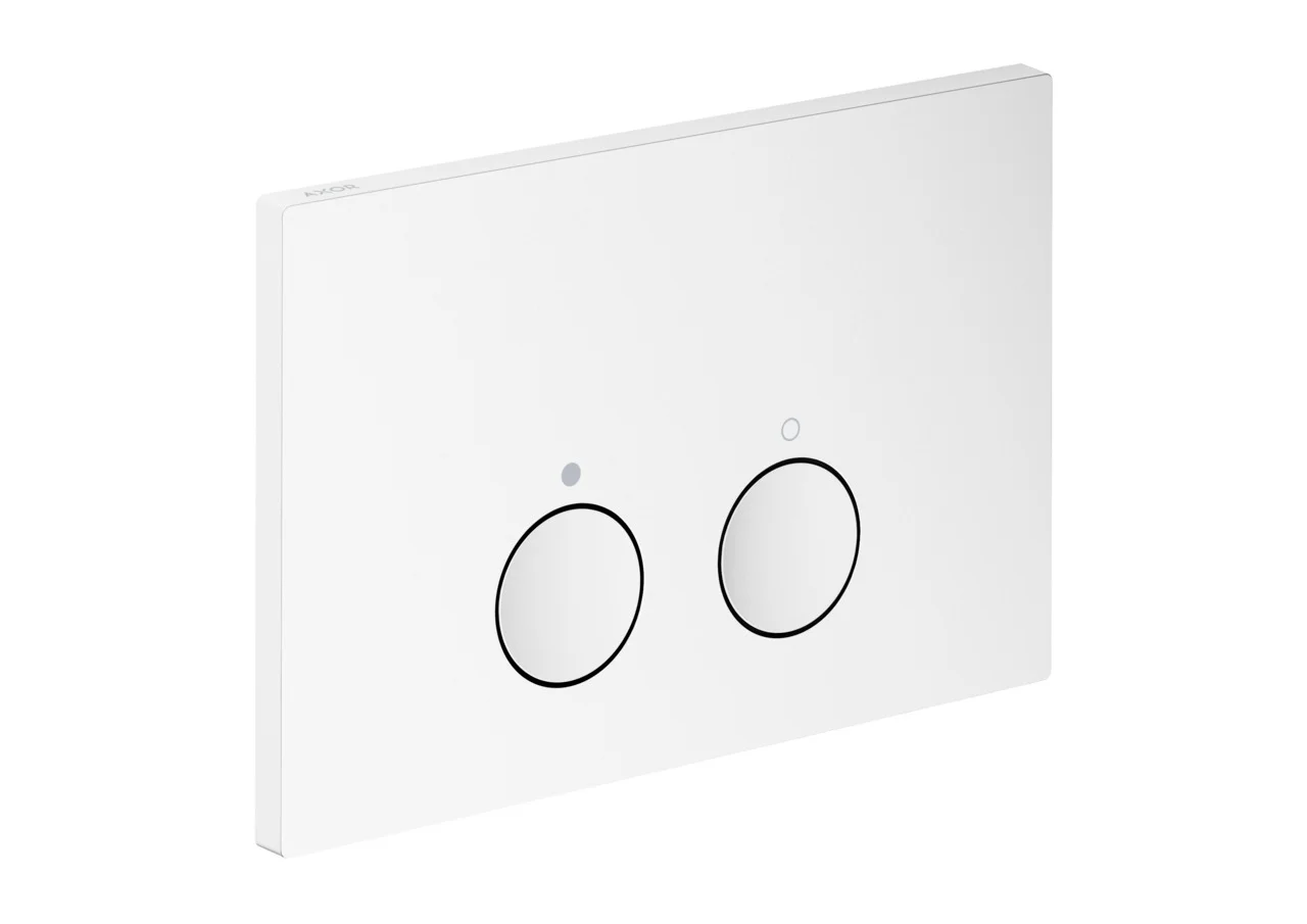 Hansgrohe AXOR FlushPlate Drückerplatte für Geberit Sigma, 2-Mengen-Spülsystem, Metall, 164 x 246 x 12 mm, mechanische Betätigung mit zwei Tasten
